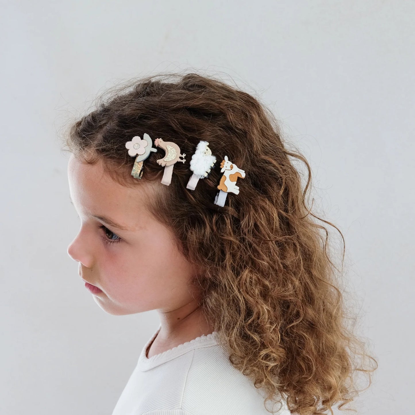 52B.172029-22 # Σετ Παιδικά Κλιπ Μαλλιών Mini Farm Animal