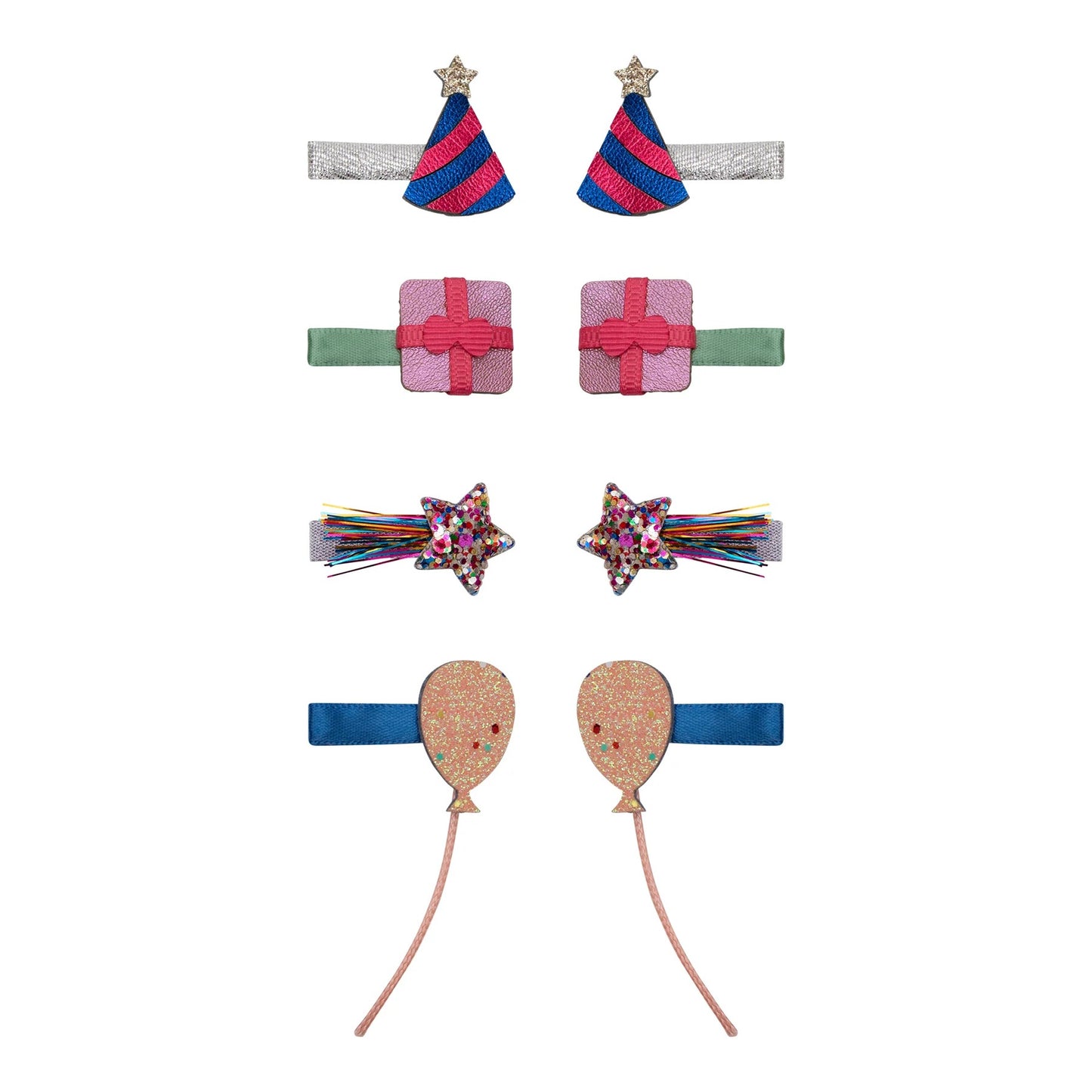 52B.172065-38 # Σετ Παιδικά Κλιπ Μαλλιών Mini Birthday Party