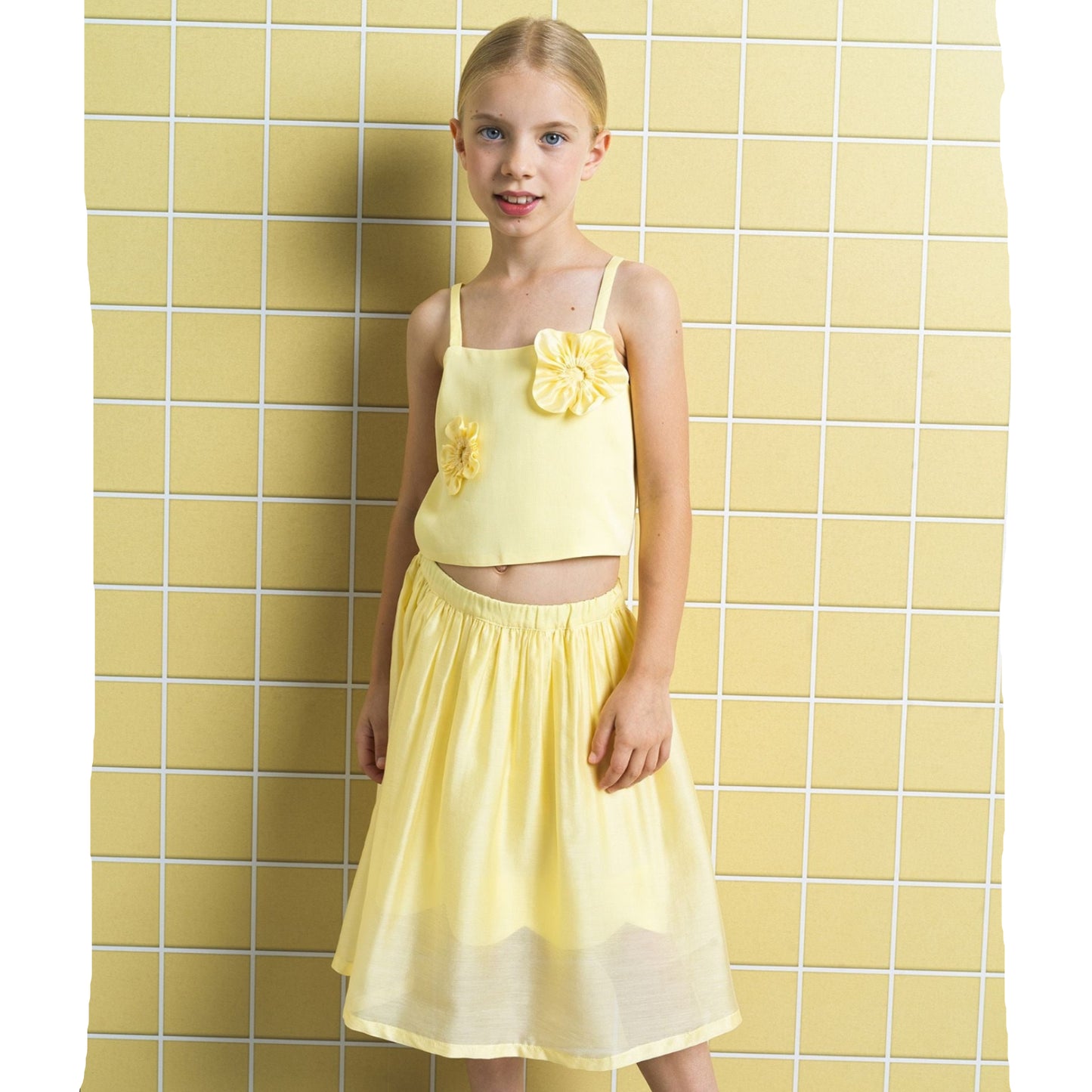 62A.42310120084 # Παιδικό Αμάνικο Τοπ Clia Daisies Sunshine