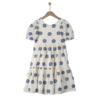 62A.42310140008 # Παιδικό Κοντομάνικο Φόρεμα Aegean Flower Sugar & Blue