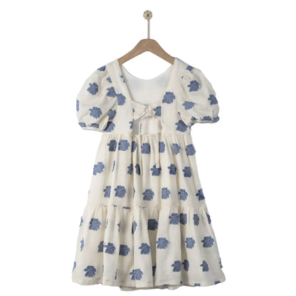 62A.42310140008 # Παιδικό Κοντομάνικο Φόρεμα Aegean Flower Sugar & Blue