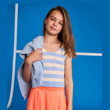 62A.126-1002-831-730 # Παιδικό Αμάνικο Τοπ  Dobe Stripe Vista Blue