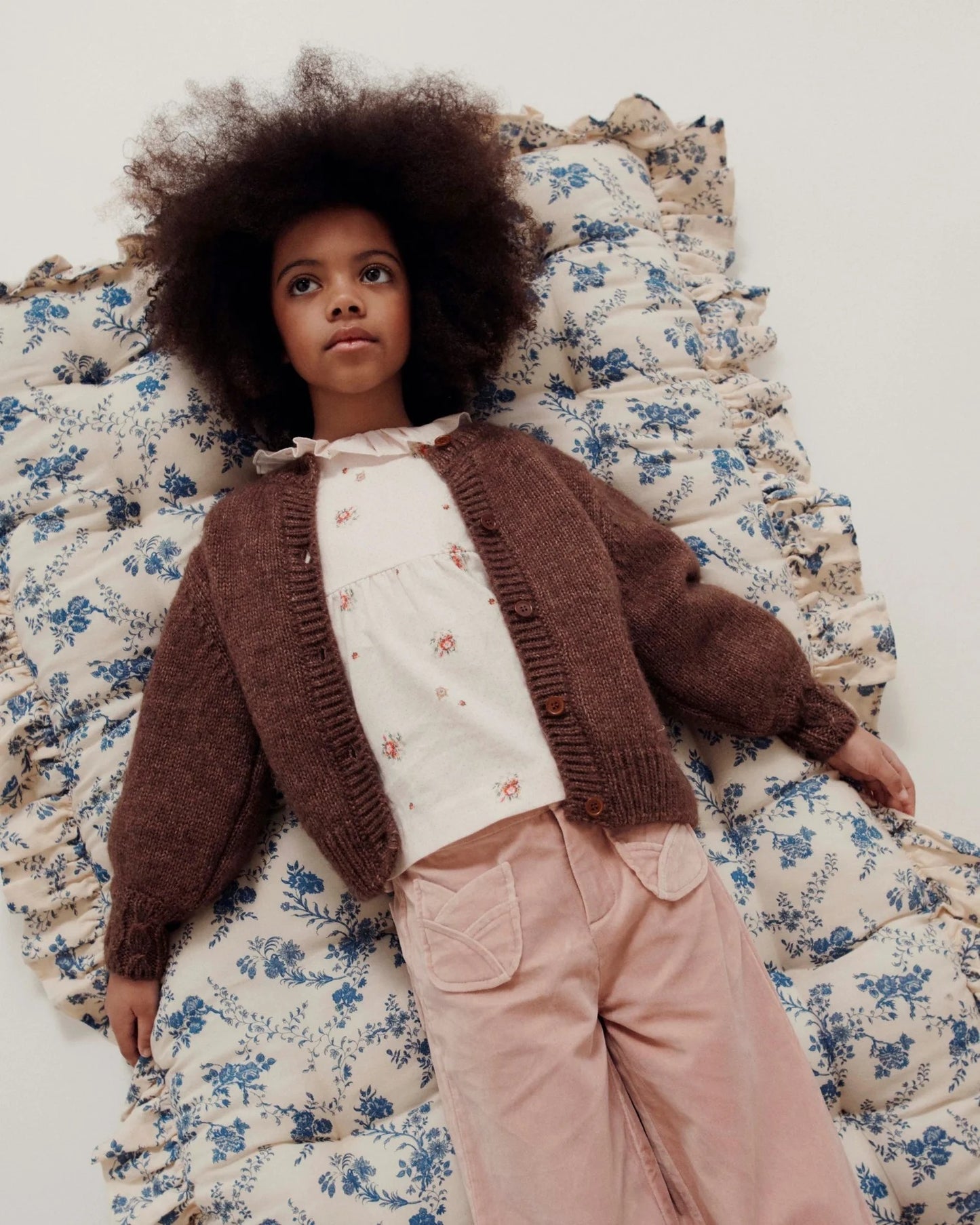 52B.AC194 # Παιδικό Βελούδινο Παντελόνι Peony