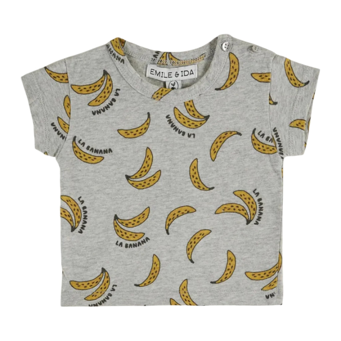 62A.AD103_BANANE_GRISCHINE # Baby Short-Sleeved T-Shirt Imprime Banane