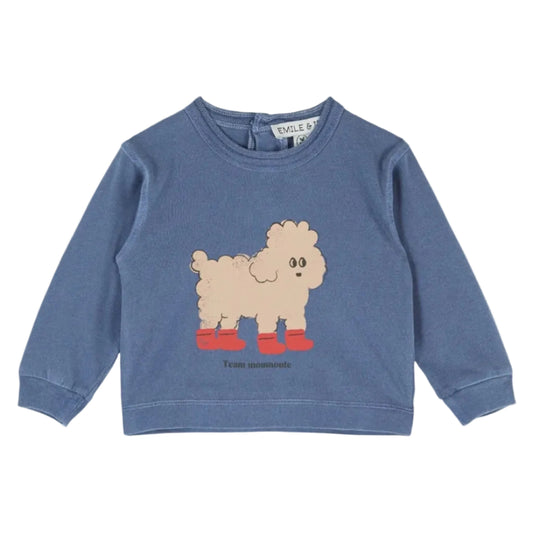 62B.AE030_OCEANPOODLE # Βρεφική Μακρυμάνικη Μπλούζα T-Shirt Poodle