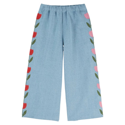 Kids Denim Trousers Tulips