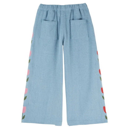 Kids Denim Trousers Tulips