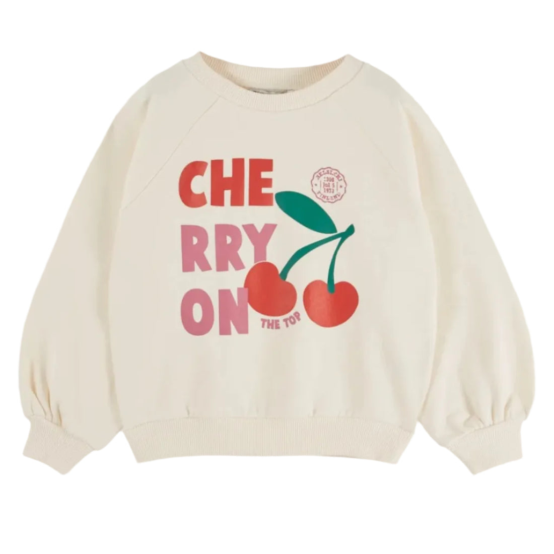 Kids Sweatshirt Cherry On Ecru