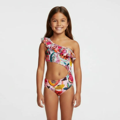 62A.VW-SWIM-JOYPOP # Kids One-Piece Cut Out Swimsuit Joypop