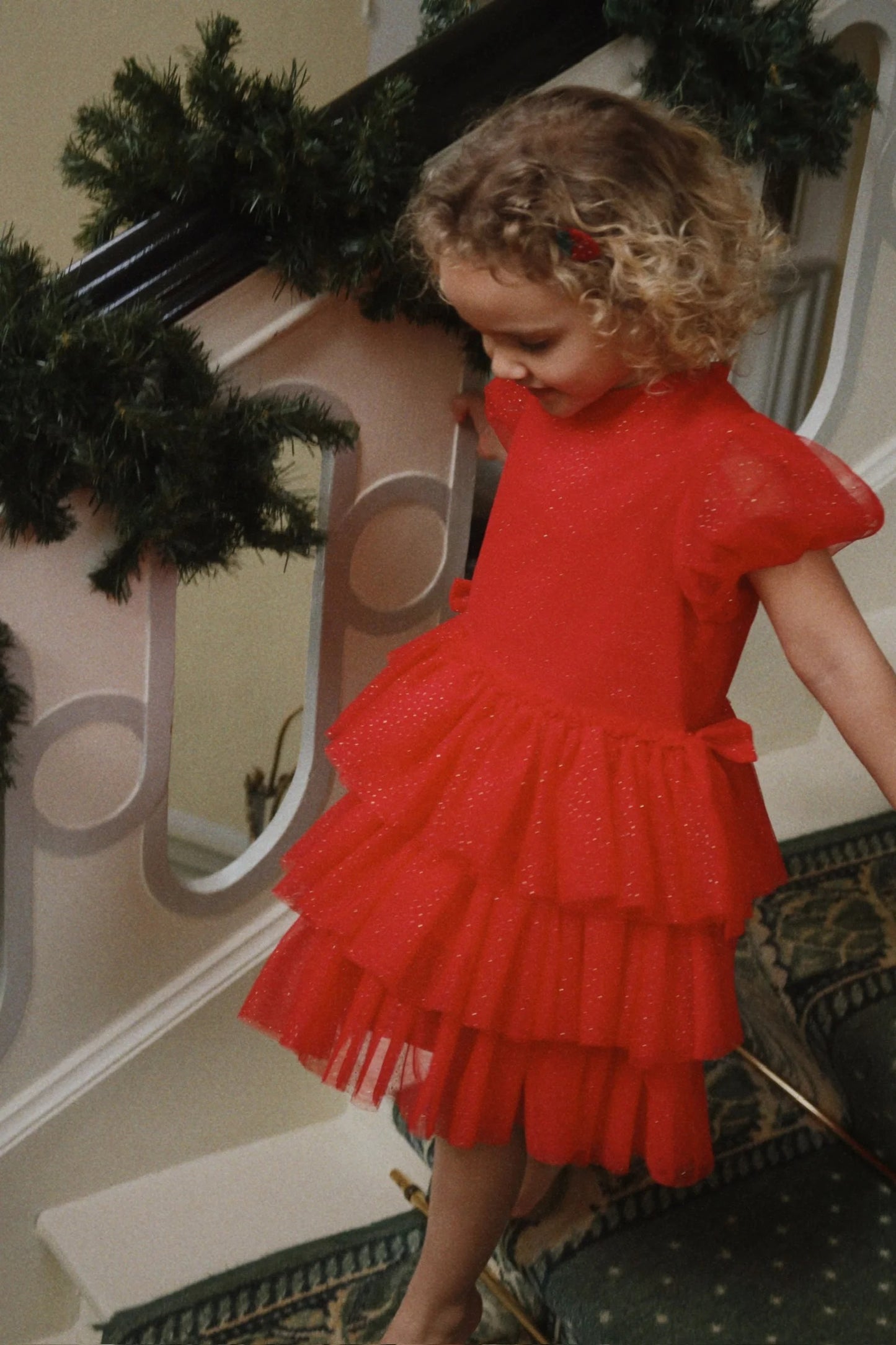 99.KS104296_BARBADOSCHERRY # Παιδικό Τούλινο Φόρεμα Fay Barbados Cherry