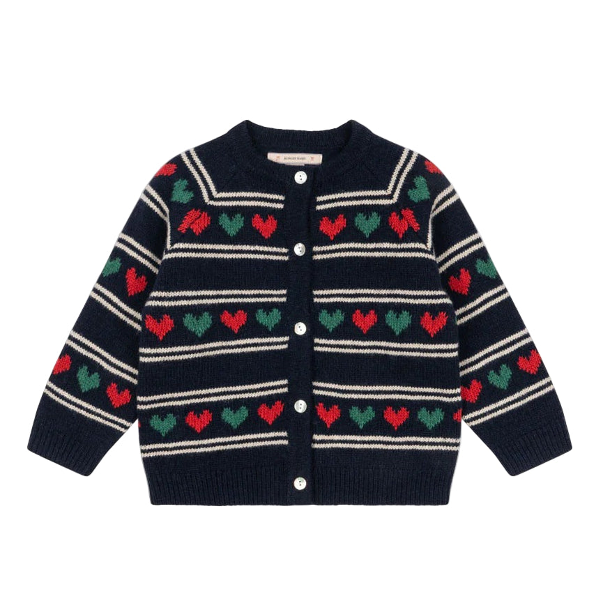 99.KS104225_HEART # Παιδική Πλεκτή Ζακέτα Belou Heart