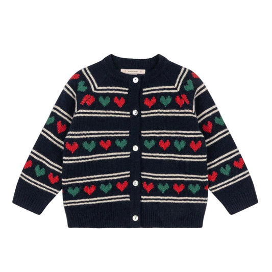 99.KS104225_HEART # Παιδική Πλεκτή Ζακέτα Belou Heart