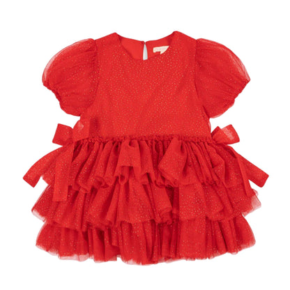 99.KS104296_BARBADOSCHERRY # Παιδικό Τούλινο Φόρεμα Fay Barbados Cherry