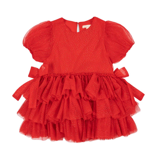 99.KS104296_BARBADOSCHERRY # Παιδικό Τούλινο Φόρεμα Fay Barbados Cherry