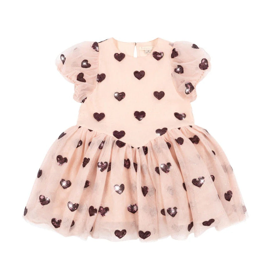 99.KS104313_AMOURPLUM # Παιδικό Τούλινο Φόρεμα  Heartlily Amour Plum