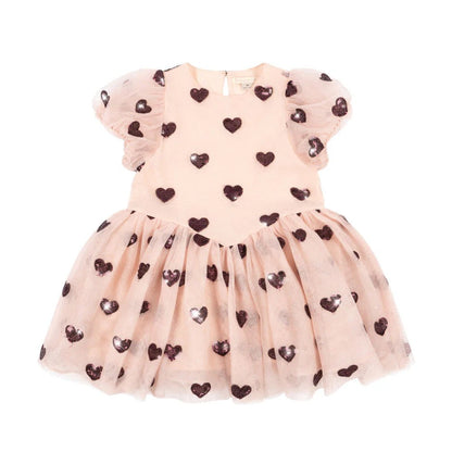 99.KS104313_AMOURPLUM # Παιδικό Τούλινο Φόρεμα  Heartlily Amour Plum