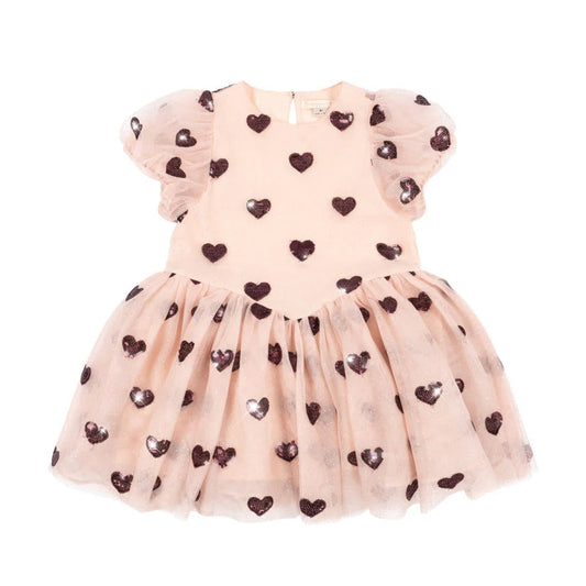 99.KS104313_AMOURPLUM # Παιδικό Τούλινο Φόρεμα  Heartlily Amour Plum