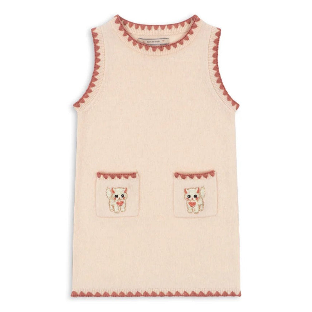 99.KS105956_ROSEY # Παιδικό Πλεκτό Αμάνικο Φόρεμα Rosey