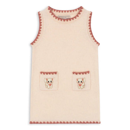 99.KS105956_ROSEY # Παιδικό Πλεκτό Αμάνικο Φόρεμα Rosey