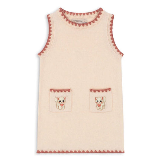 99.KS105956_ROSEY # Παιδικό Πλεκτό Αμάνικο Φόρεμα Rosey