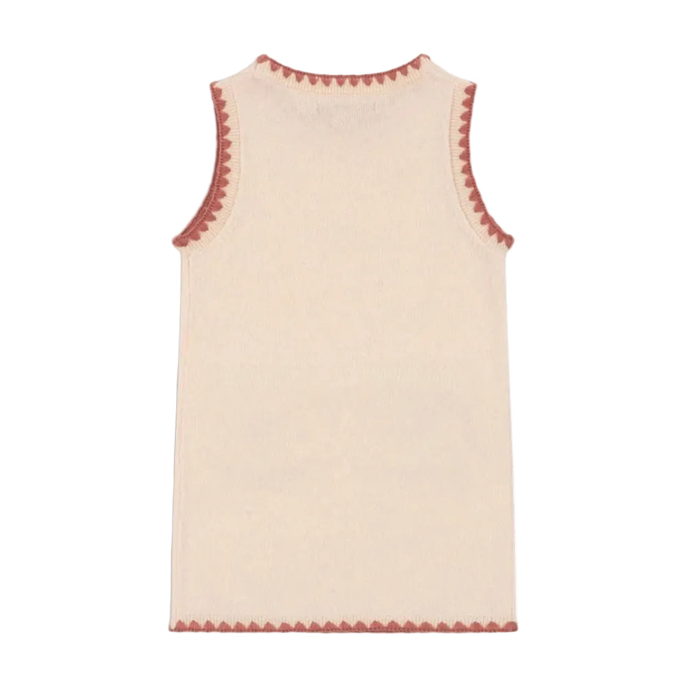 99.KS105956_ROSEY # Παιδικό Πλεκτό Αμάνικο Φόρεμα Rosey