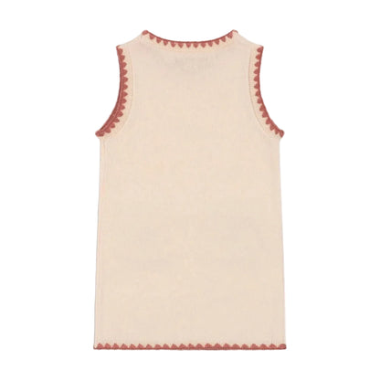 99.KS105956_ROSEY # Παιδικό Πλεκτό Αμάνικο Φόρεμα Rosey