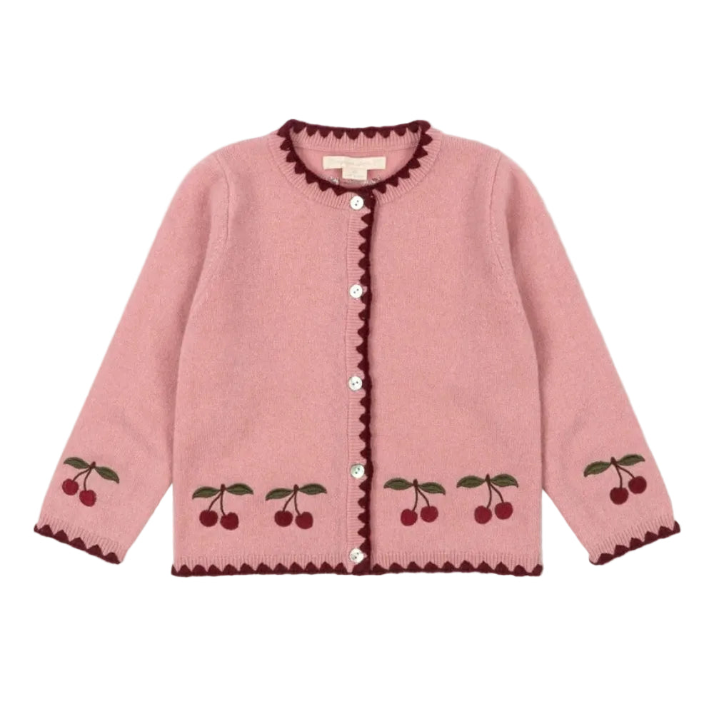 Kids Knitted Cardigan Collette Pale Blush