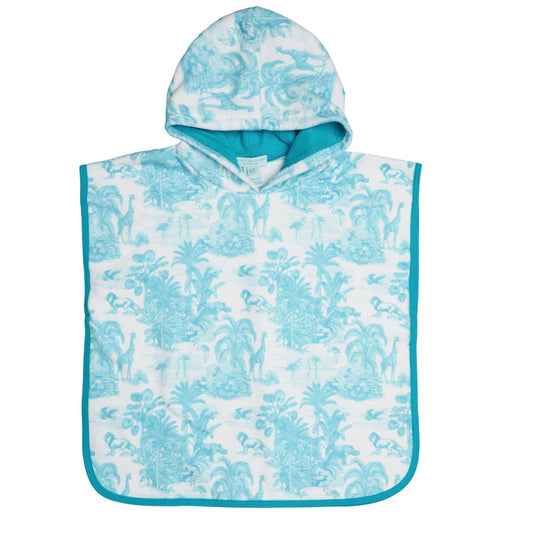 62A.S6AJ908T # Kids Beach Poncho Jungle Turquoise