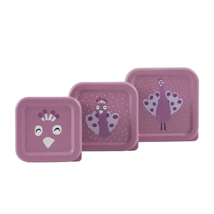 99.T05198 # Snack Container Set Mrs Peacock 3 pcs