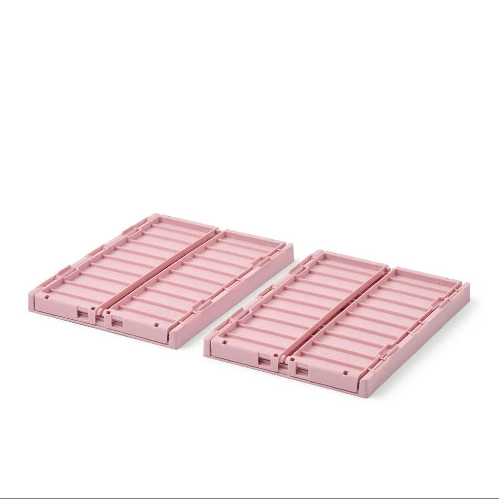 Set of 2 Small Storage Boxes Rose Blush