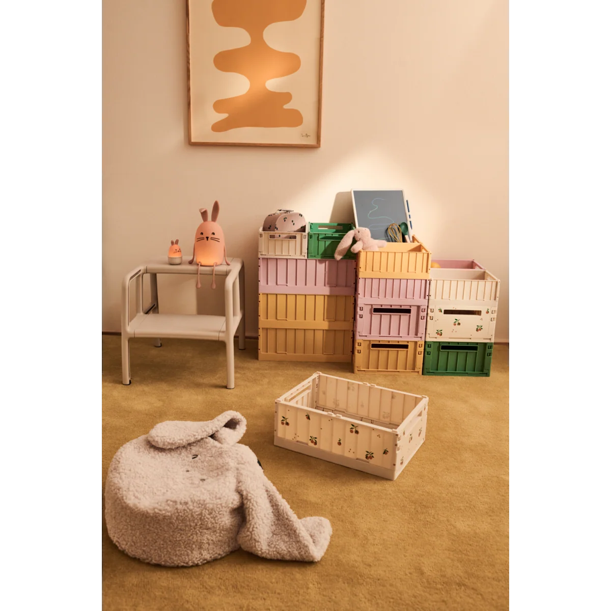 99.LW14677_2775 # Σετ Αποθηκευτικά Καλάθια Μεγάλα Rose Blush