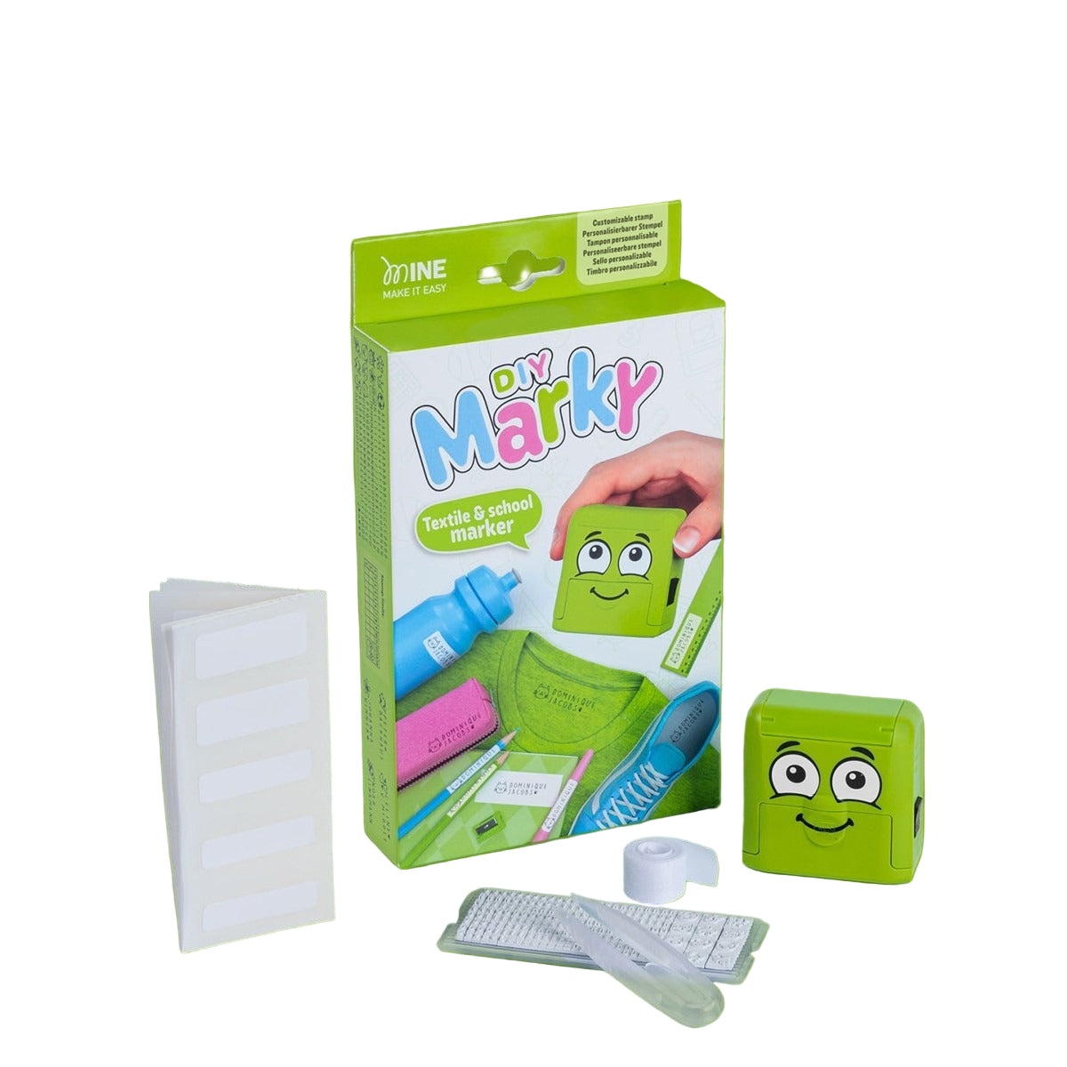 99.COL-166667 # Σφραγίδα Ρούχων & Αντικειμένων Αγγλικό Αλφάβητο Green