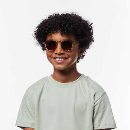 99.IZPZjnr11D-GOLDGREEN # Kids Sunglasses #D Golden Green (7-11 years old)