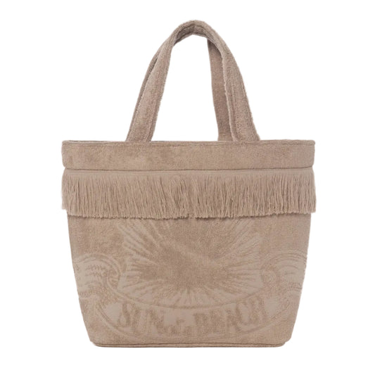 62A.MBB/GRG # Small Beach Bag All Day Basket Greige