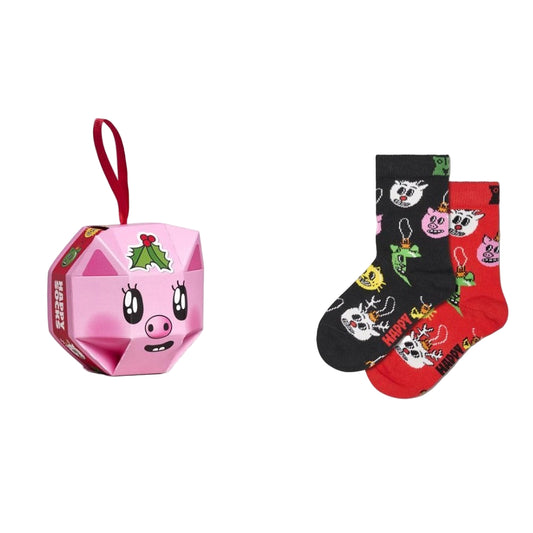 52B.P003351 # Κουτί Δώρου Παιδικές Κάλτσες Holiday Pig
