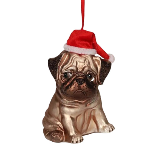 99.1231401006 # Ornament Pug Xmas Hat 