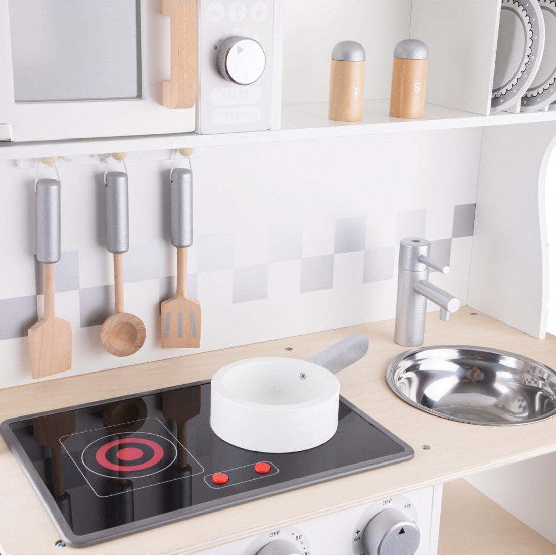 99.CT11068 # Ξύλινη Κουζίνα Electric Cooking White