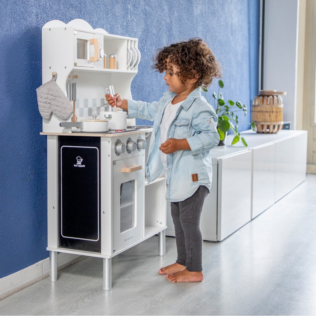 99.CT11068 # Ξύλινη Κουζίνα Electric Cooking White