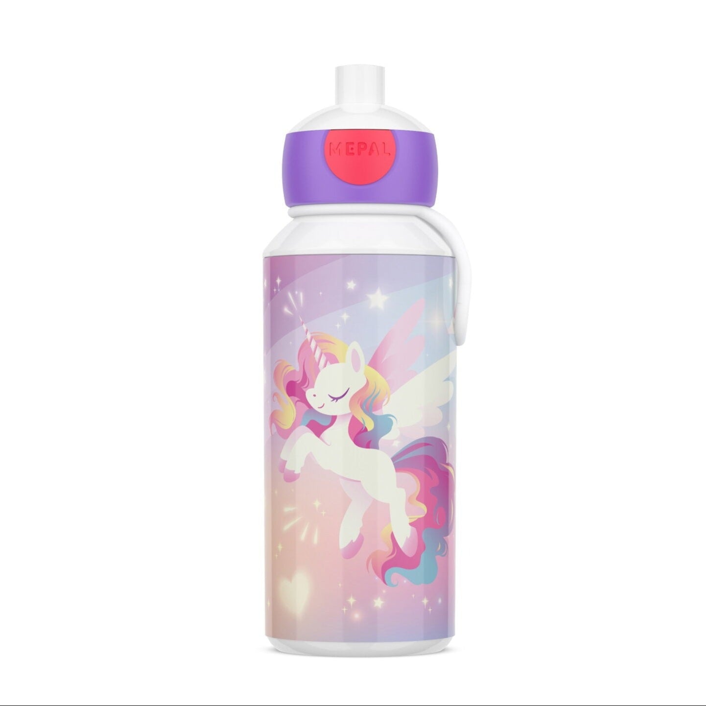 99.107410065411 # Kids Water Bottle Pop Up Campus 400ml Unicorn Glow