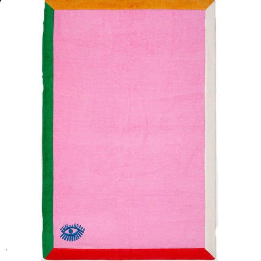 62A.SI/M/BBP-WAS-S # Large Multi Bubblegum Beach Towel