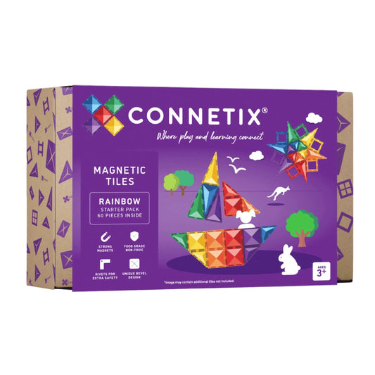 99.CTR00060ST # Magnetic Construction Toy Rainbow Starter 60pc