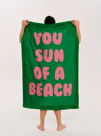 62A.SI/WYSOAB/WAS # Large Beach Towel You Sun of a Beach Wasabi