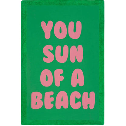 62A.SI/WYSOAB/WAS # Large Beach Towel You Sun of a Beach Wasabi