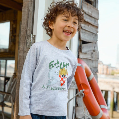 Kids Long Sleeve T-Shirt Fish & Chips