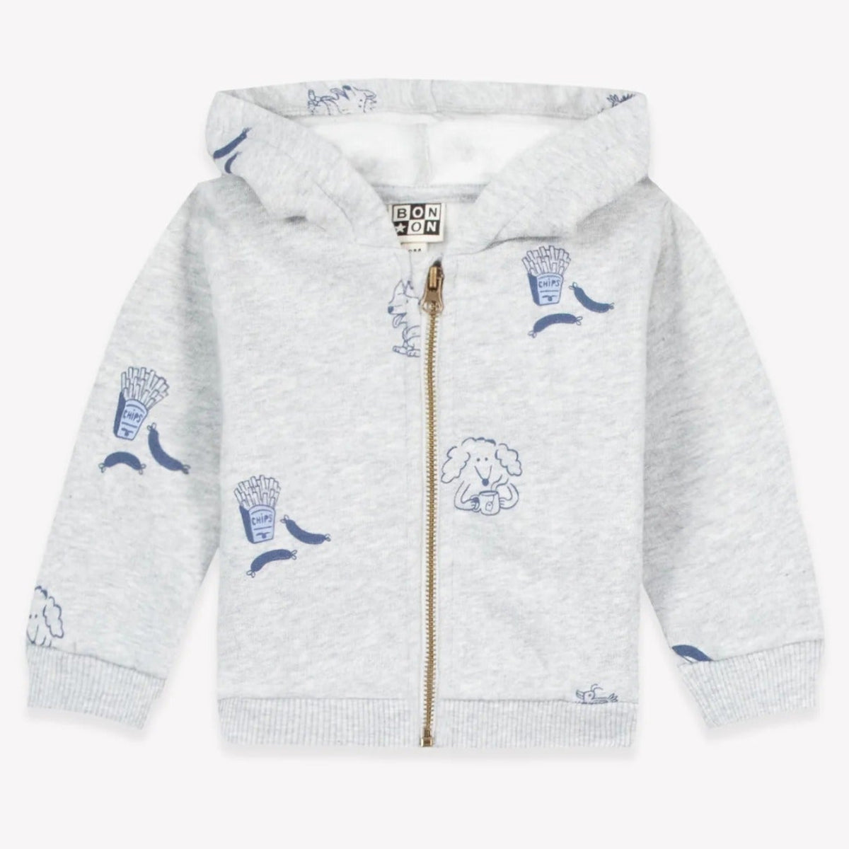 Baby Zipped Hoodie Dogs & Chips