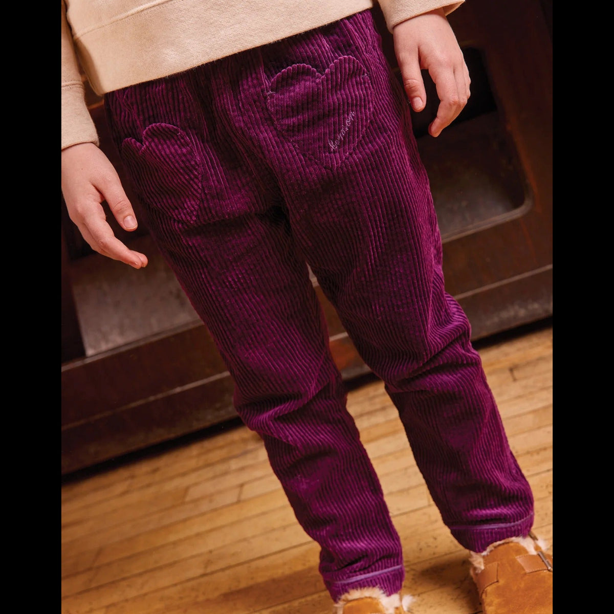 Kids Corduroy Trousers Purple Rain