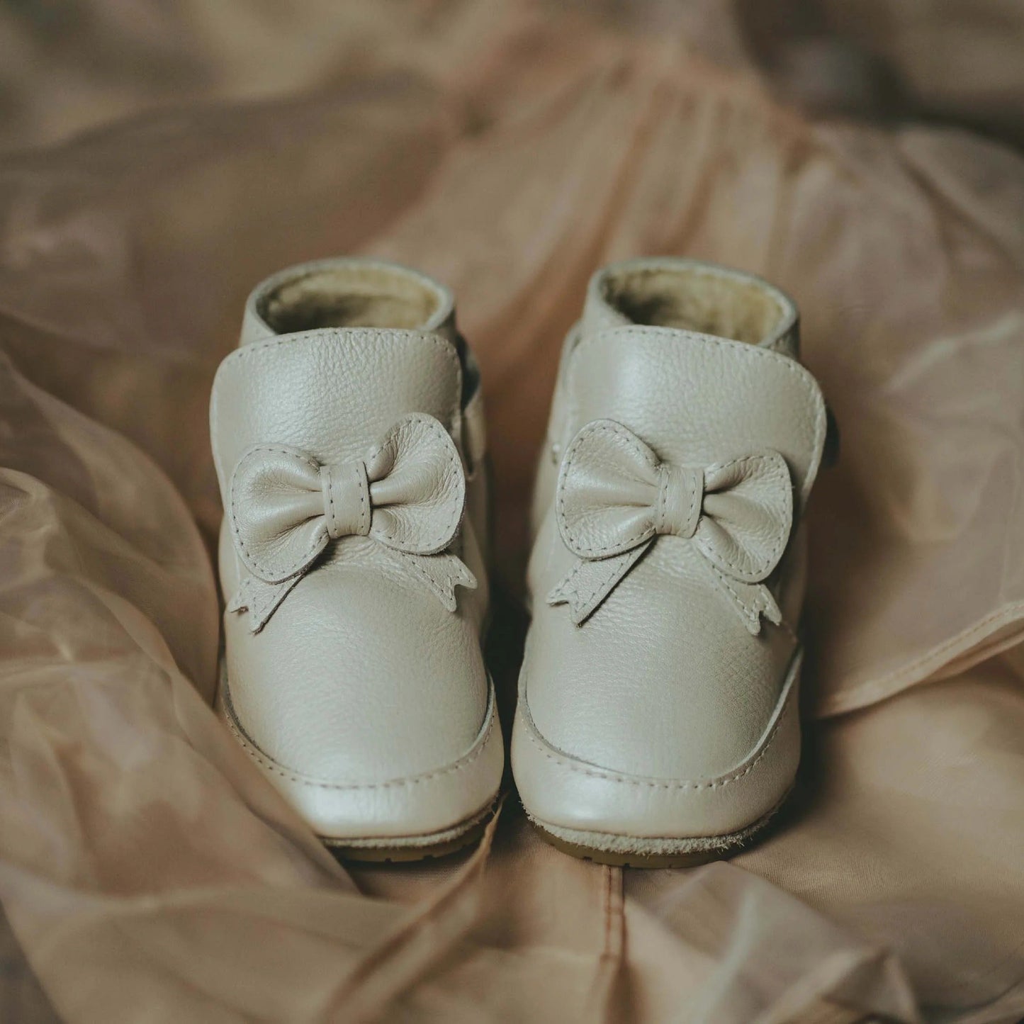 52B.1035800-LE200 # Βρεφικά Παπούτσια Cubow Off White Metallic