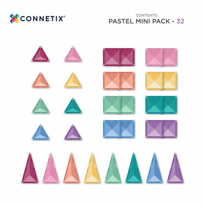 99.CTP00032MI # Magnetic Construction Toy Pastel Mini 32pc