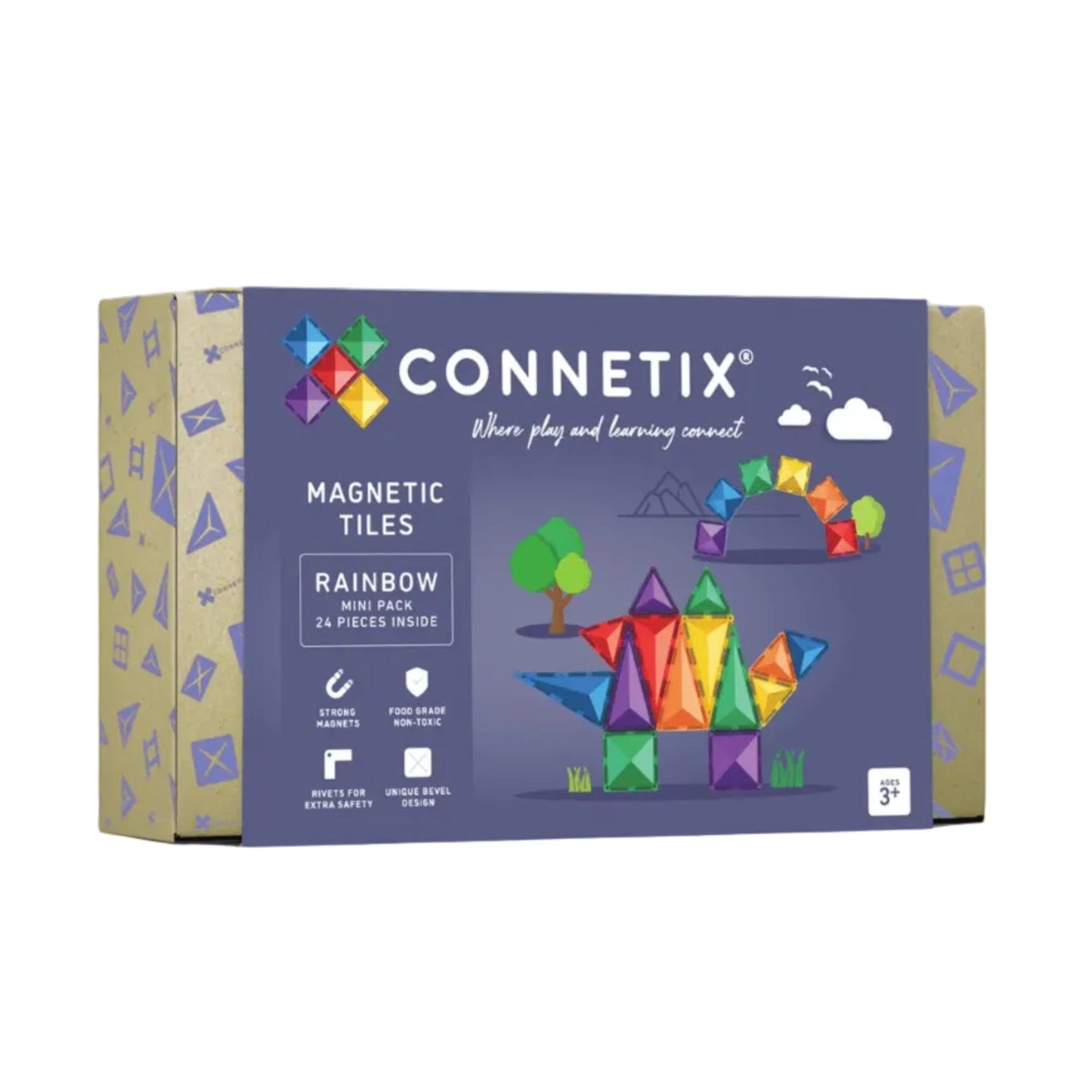 99.CTR00024MI # Magnetic Construction Toy Rainbow Mini 24 pc