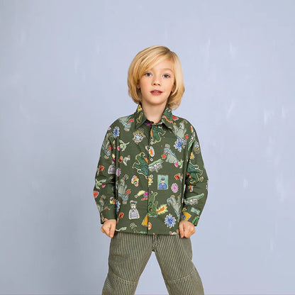 52B.YF25BBL503 # Παιδικό Πουκάμισο Bertus Rifle Green